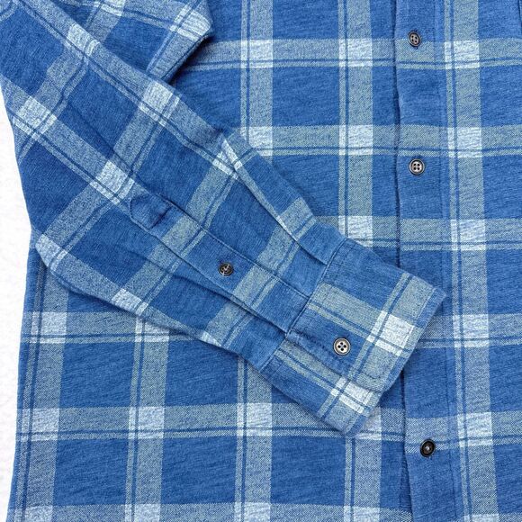 Peter Millar Shirt Size Medium‎ Blue Seaside Larimer Knit Button Down Casual - Picture 5 of 10